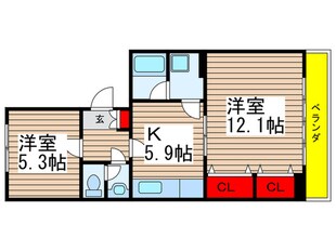 パティオ東菅野３番館の物件間取画像